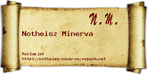 Notheisz Minerva névjegykártya